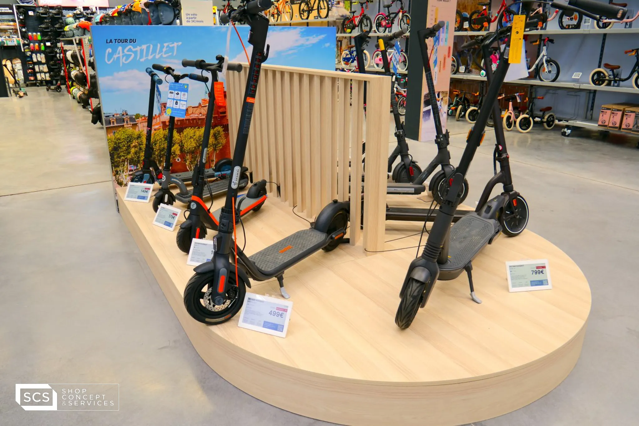 Rayon de trottinettes électriques Shop Concept