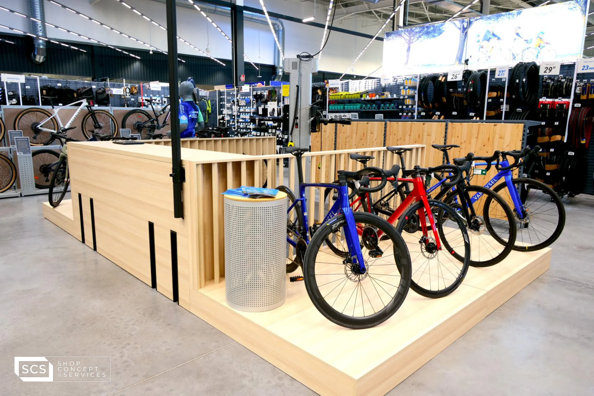 Rayon vélo dans un magasin de sport Shop Concept